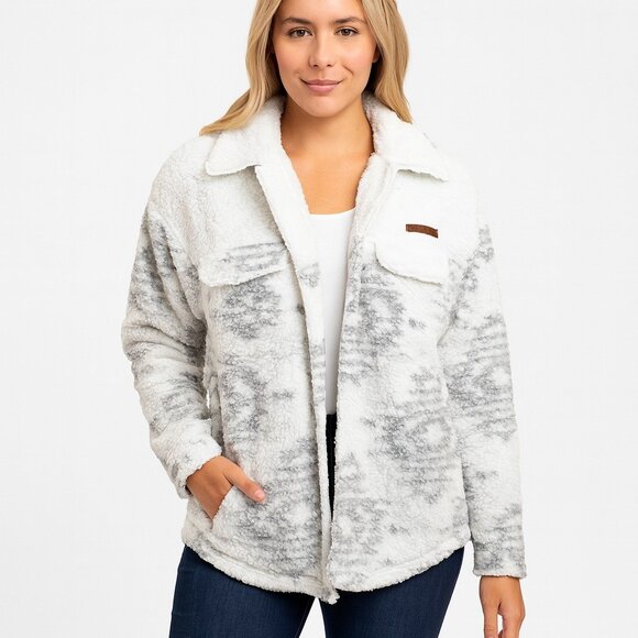 Simply Southern   has pockets  Southwestern Fleece Jacket Size L - Picture 1 of 5